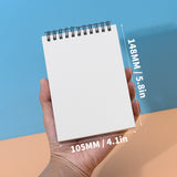 1 Pcs Sketchbook A6 30 Sheets 160g Spiral Notebook Wooden Pulp Sketching Paper Pad Inner Blank Drawing Graffiti Art Supplies