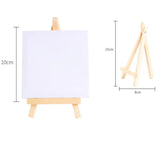 AOOKMIYA 1 Set Mini Blank Canvas with Quality Easel for Painting Acrylic Paint Art Supplies For Artist Painting Craft Drawing Kids Gifts