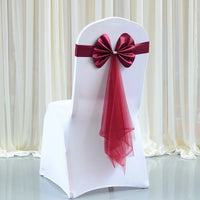10/50/100pcs Wedding Chair Sash Decoration Elastic Bowknot Chair Sashes Bow Knot Tie Hotel Banquet Party Home Decor Multi Color