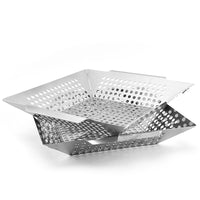 10 Pcs Vegetable Grill Basket for Grilling Veggies,Fish,Meat,Kabob Stainless Steel BBQ Accessories Camping Cookware Wholesale K1