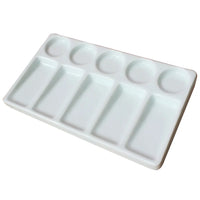 AOOKMIYA  10 -Well Ceramic Palette Rectangular Painting Oil Procelain Rectangle Tray Chinese Supplies