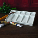 AOOKMIYA  10 -Well Ceramic Palette Rectangular Painting Oil Procelain Rectangle Tray Chinese Supplies