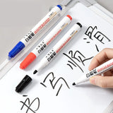 10 pçs/set waterborne quadro branco caneta marcador preto/azul/vermelho tinta crua nib marcadores canetas material escolar papelaria