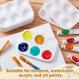 AOOKMIYA 100 Pcs Plastic Paint Palette 6 Well Watercolor Palette Rectangular Paint For Kids Student Adult DIY Craft Art Painting