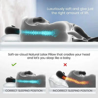 100% Pure Natural Latex Pillow for Neck Pain Relieve Sleep Orthopedic Pillows Comfortable Breathable Cervical Health Care Pillow