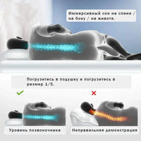 100% Pure Natural Latex Pillow for Neck Pain Relieve Sleep Orthopedic Pillows Comfortable Breathable Cervical Health Care Pillow