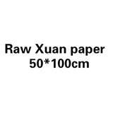 100 Sheets Sandalwood Xuan Paper Chinese Four Feet Raw Rice Paper For Chinese Calligraphy Landscape Flowers and Birds Painting