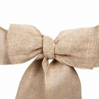 100PCS Chair Tie Bow Hessian Jute Burlap Chair Sashes Jute Rustic for Wedding Decor Festival Party Hotel Home Decoration