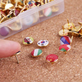 100PCS Multifunctional National Flag Thumb Nails Push Pins for Photos Picture Wall Country Maps Bulletin Cork Board