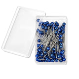 100Pcs/Box 38cm Colorful Round Pearl Head Needles Stitch Straight Push Sewing Pins For Dressmaking DIY Sewing Tools Positioning