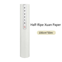 100m 50m Long Scroll Raw Rice Paper Calligraphy Painting Creation Paper Half-Ripe Xuan Paper Framed Art Paint Printing Paper