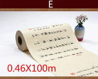 100m Half-Ripe Xuan Paper Chinese Calligraphy Rice Paper Calligraphy Regular Script Writing Chinese Painting Practice Xuan Paper