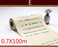 100m Half-Ripe Xuan Paper Chinese Calligraphy Rice Paper Calligraphy Regular Script Writing Chinese Painting Practice Xuan Paper