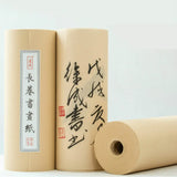 100m Long Roll Rice Paper Chinese Painting Half-Ripe Xuan Paper Chinese Calligraphy Writing Regular Running Script Xuan Paper