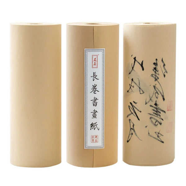 100m Long Roll Rice Paper Chinese Painting Half-Ripe Xuan Paper Chinese Calligraphy Writing Regular Running Script Xuan Paper