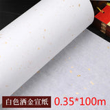 100m Roll Chinese Calligraphy Painting Hemp Paper Rijstpapier Half-Ripe Xuan Paper Yunlong Fiber Rice Paper with Flowers Pattern