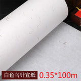 100m Roll Chinese Calligraphy Painting Hemp Paper Rijstpapier Half-Ripe Xuan Paper Yunlong Fiber Rice Paper with Flowers Pattern