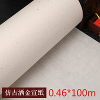 100m Roll Chinese Calligraphy Painting Hemp Paper Rijstpapier Half-Ripe Xuan Paper Yunlong Fiber Rice Paper with Flowers Pattern