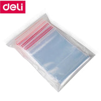 100pcs/Bag Deli 3022-3029 PE self seal bag 100x70mm 140x100 200x140mm 340x240mm self sealling packing bag PP bag 0.04mm thick