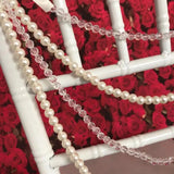 100pcs Imitation Pearl and Arcylic Garland for Chiavari Chair Decoration  Chair Sash Chair Cap