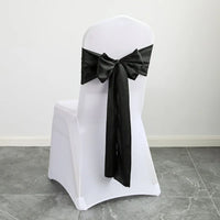 100pcs Satin Chair Sashes Wedding Indoor Outdoor Chair Bow Ribbon Butterfly Ties Party Event Hotel Banquet Fair Decoration