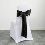 100pcs Satin Chair Sashes Wedding Indoor Outdoor Chair Bow Ribbon Butterfly Ties Party Event Hotel Banquet Fair Decoration