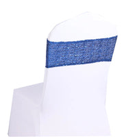 100pcs Shining Gold Silver Spandex Sequin Glitter Chair Sash Elastic Chair Bands Bow Ties Wedding Party Banquet Supply