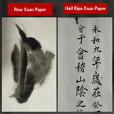 100sheets Calligraphy Practice Xuan Paper High Grade Adult Chinese Painting Sandalwood Bark Xuan Paper Handmade Raw Xuan Paper