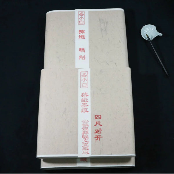 100sheets Sandalwood Bark Painting Xuan Paper Adult Chinese Landscape Ink Painting Calligraphy Raw Xuan Paper Tanpi Rice Paper