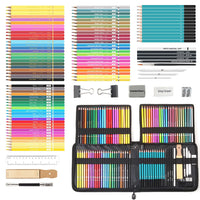 102 Piece Professional Sketch Pencil Set Drawing Art Tool Kit  Charcoal Oil Colored Pencils For Students Painting Art Supplies