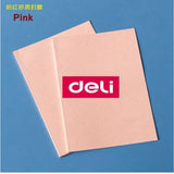 10PCS/LOT Deli 10mm (71-85pageS) A4 colored thermal binding cover Glue binding cover thermal book covers hot punch binding cover