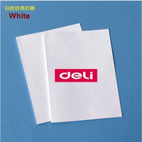 10PCS/LOT Deli 10mm (71-85pageS) A4 colored thermal binding cover Glue binding cover thermal book covers hot punch binding cover