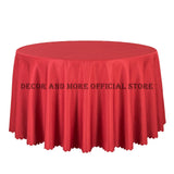 10PCS Polyester Jacquard Solid Table Linen Square Red White Gold Table Cloths Hotel Banquet Wedding Table Cover Round Tablecloth