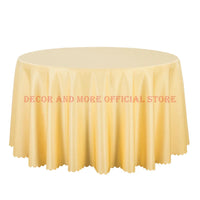 10PCS Polyester Jacquard Solid Table Linen Square Red White Gold Table Cloths Hotel Banquet Wedding Table Cover Round Tablecloth