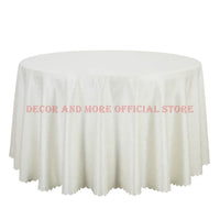 10PCS Solid Red Table Cloth Jacquard Round Table Covers White Decor Wedding Party Hotel Dining Tablecloths Square Table Linens