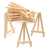 AOOKMIYA 10Pcs Mini Tripod Easels Small Display Stand Painting Holder Wood Stand Art Supplies for Photo Crafts Paintings Artworks