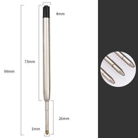 10pcs 99mm Replaceable Metal Pen Refills Special Office Business Ballpoint Pen Refill Rods for Writing Stationery 0.7mm