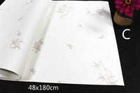 10pcs Xuan Paper Chinese Handmade Semi-Raw Gold Foil Rice Paper Chinese Calligraphy Painting Xuan Paper with Dragon Pattern