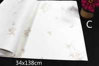 10pcs Xuan Paper Chinese Handmade Semi-Raw Gold Foil Rice Paper Chinese Calligraphy Painting Xuan Paper with Dragon Pattern