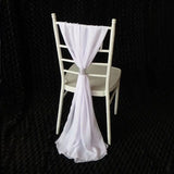 110 piece  Free Shipping  White Chiffon Chiavari Chair Sash  for Wedding Decoration