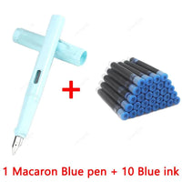 11Pcs Fountain Pen Ink Set Calligraphy Multi-Function Ink Pen 0.38mm EF Nib School Supplies Stationery Gel Pens