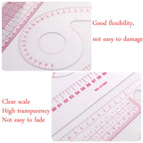 11Pcs Multifunctional French Curve Ruler Soft Plastic Patchwork Ruler Measure Dressmaking Drawing Template Craft Sewing Tools