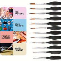 11pcs Fine Detail Paint Brush Set - Sturdy & Precise Miniature Brushes - Ideal for Warhammer 40k, Model & Art Painting