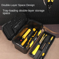 12/15/18inch Double Layer Household Tool Box Organizer Case Multifunction Hardware Tool Storage Box Plastic Electrician Toolbox