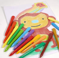 12/24/36PCS Conjunto de pintura pigmento orgânico infantil, pintura a óleo triângulo lápis coloridos fácil de colorir e não é fácil de quebrar