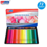12 Colored Pencils Set SKYGLORY  Pre-Sharpened Oil Color Pencils with Metal Storage Case Art Supplies for Children Students