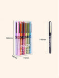 12 Colors Precise Stick Liquid Ink Roller ball Pens, Extra Fine Point, 0.5mm Super Smooth Quick Drying Skip-free Writing