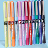 12 Colors Precise Stick Liquid Ink Roller ball Pens, Extra Fine Point, 0.5mm Super Smooth Quick Drying Skip-free Writing