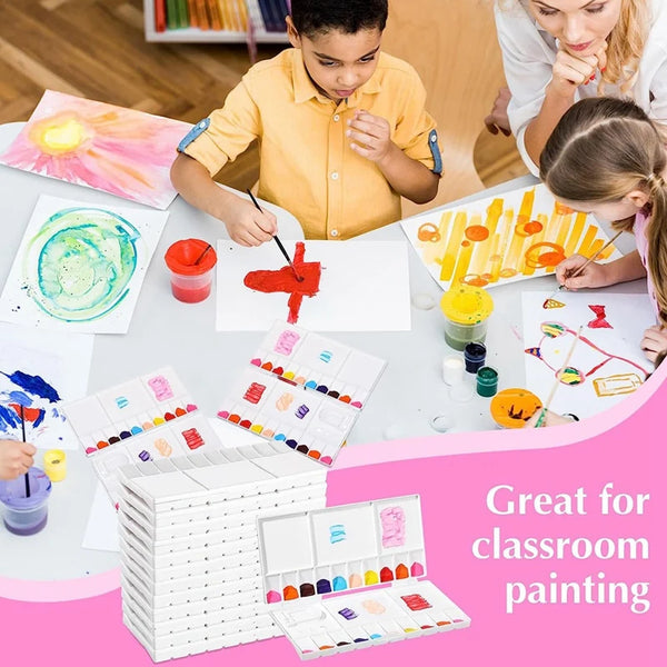 5 Pack Paint Tray Palettes 16 Wells Plastic Paint Pallets for Kids and  Students Art Painting Palettes - AliExpress