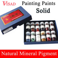 12 colors Solid Painting Paints Natural pigment for Chinese Painting Mineral Pigment Paints